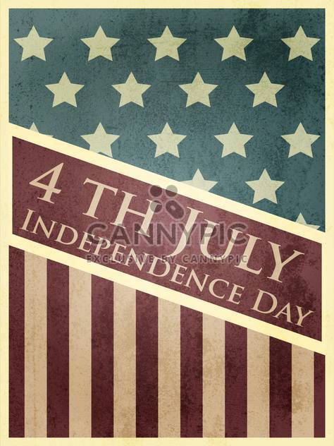 vintage vector independence day background - Free vector #134747