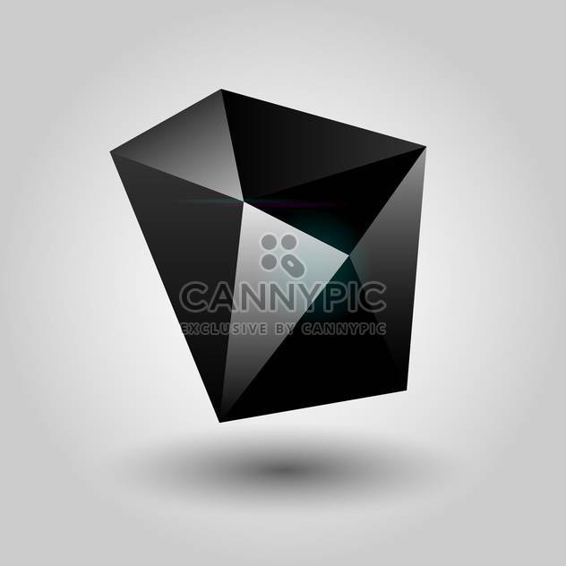 abstract black geometric object - Free vector #134797