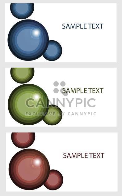 vector banners with colored bubbles - Free vector #134827