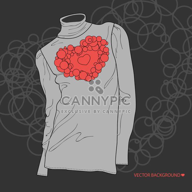 illustration of blouse with valentine heart - vector gratuit #134907 