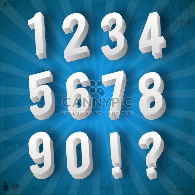 education numbers set vector illustration - Free vector #134977