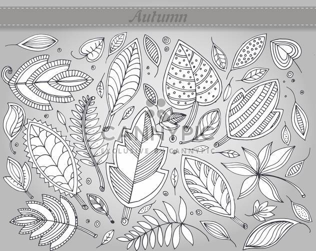 vector set of autumn leaves illustration - Free vector #135237