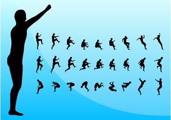 Jumping Silhouettes - Kostenloses vector #138937