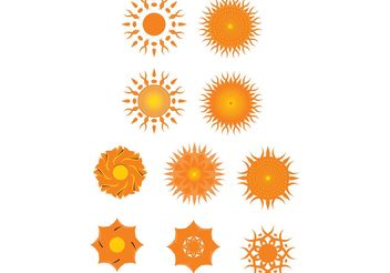 Suns and other motifs - Free vector #139237