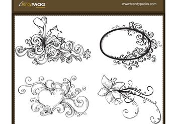 Free Hand Drawn Vector Ornaments - Free vector #139597