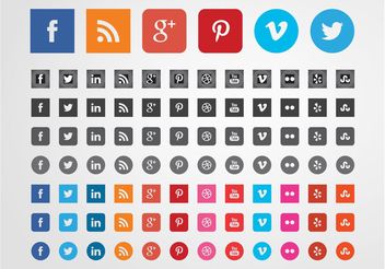 Social Websites Icons - Kostenloses vector #139857