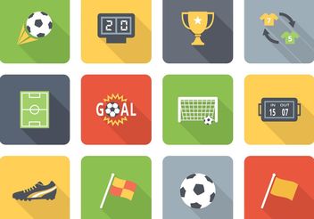 Free Flat Soccer Vector Icons Two - Kostenloses vector #140717