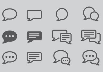 Live Chat Vector Icons - vector gratuit #140947 