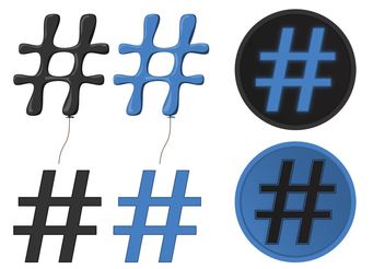 Be Popular With Hashtag Vectors - Free vector #141017