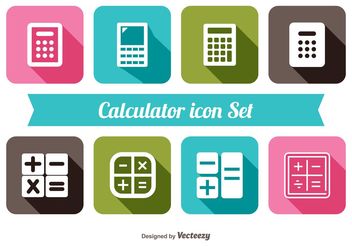 Trendy Calculator Icon Set - vector gratuit #141127 