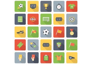 Free Flat Soccer Vector Icons - Kostenloses vector #141237