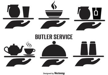 Butler Service Vector Icon Set - vector gratuit #141287 