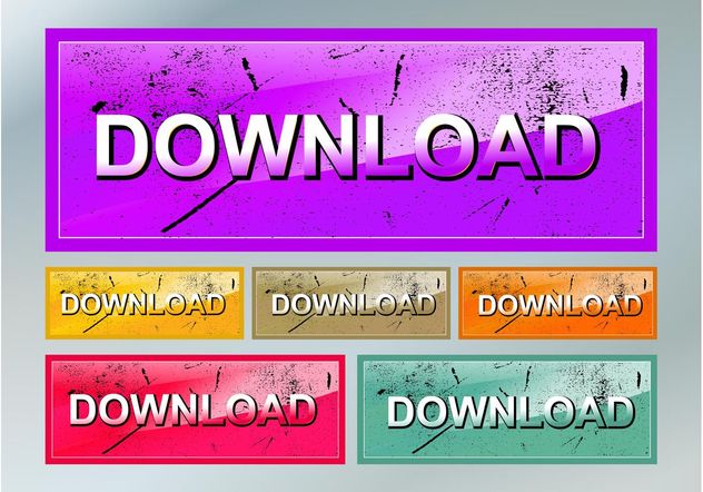 Grunge Download Buttons - vector gratuit #141687 