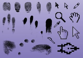 Fingerprint Pointer Graphics - Free vector #141727