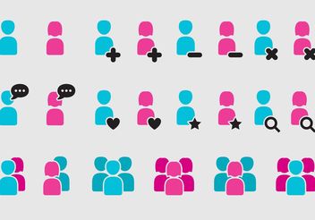 Woman And Man App Icons - Free vector #141987
