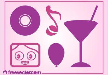 Party Icons Vector - Free vector #142097