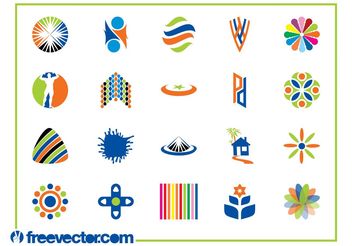 Colorful Logo Templates Graphics - Free vector #142217