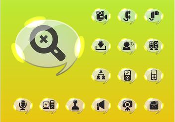 Glossy Vector Icons - vector #142327 gratis