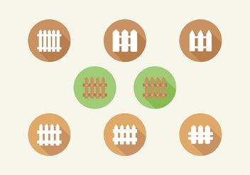 Picket Fence Vector Icons Set - Free vector #142377