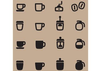 Coffee Vector Icons - vector #142517 gratis