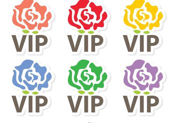 Rose VIP Icons Vector Pack - vector gratuit #142567 