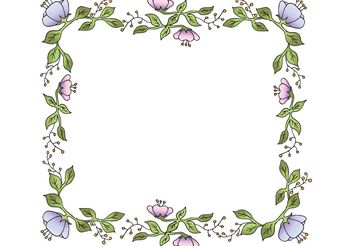 Free Vector Floral Frame - Kostenloses vector #142937