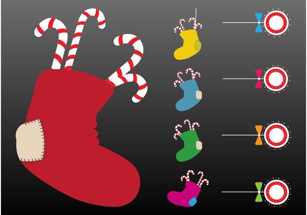 Christmas Stockings Vector - бесплатный vector #142987