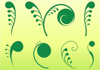 Plant Swirls Graphics - Free vector #143407