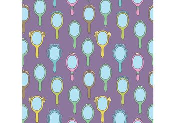 Free Vintage Hand Mirror Seamless Pattern Vector - Free vector #143767