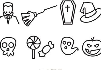 Halloween Outline Vector Icons - Free vector #144917