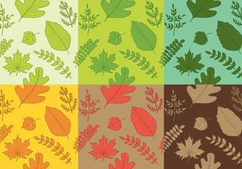 Hand Drawn Leaves Pattern Vectors - Free vector #145577