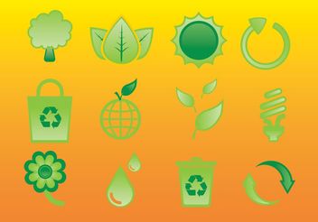 Glossy Nature Icons - vector #145887 gratis