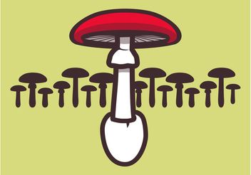 Vector Mushroom - vector gratuit #146087 