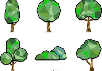 Polygonal Trees - vector #146607 gratis