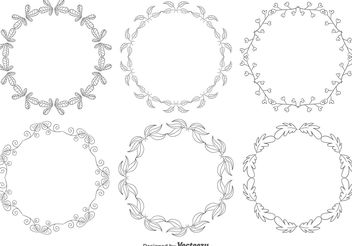 Hand Drawn Style Frame Set - Free vector #146637