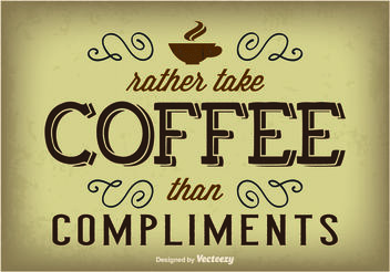 Typographic Coffee Poster - vector #147447 gratis