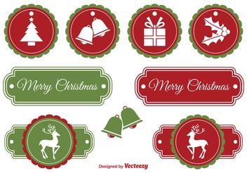 Christmas Labels - Free vector #149237