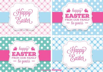 Cute Easter Vector Labels - Free vector #149977