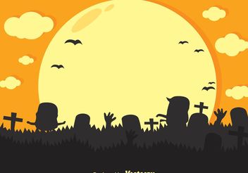 Vector Zombie Cartoon Silhouette - бесплатный vector #150217