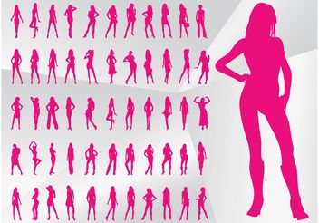Sexy Model Silhouettes - Free vector #150737