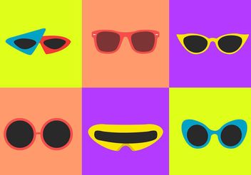 80's Sunglasses Vectors - Free vector #150857
