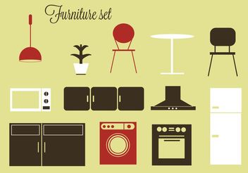 Free vector furniture and home accessories - Free vector #150917