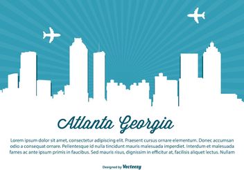 Atlanta Georgia Skyline Illustration - vector gratuit #151007 