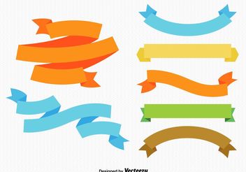 Colourful Ribbons and Labels - Free vector #151097
