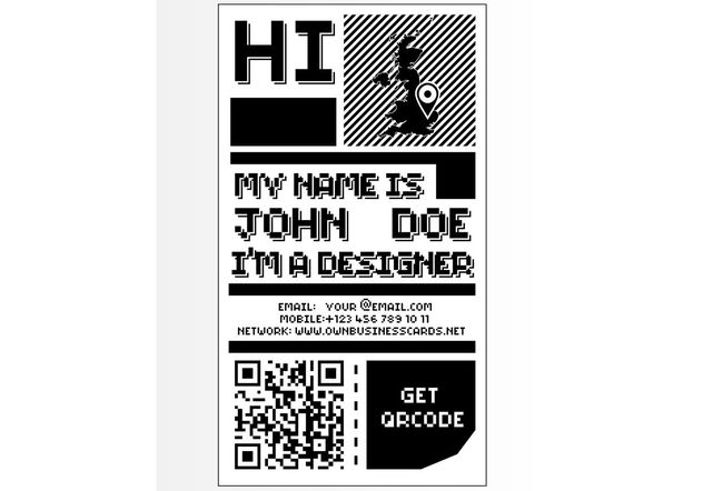 8 Bit Business Card - vector #151517 gratis