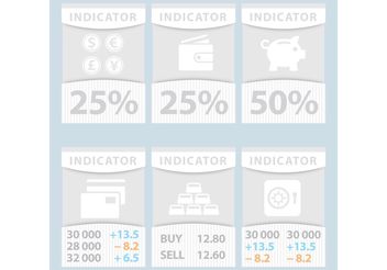 Financial Vector Indicator Banners - vector #151777 gratis