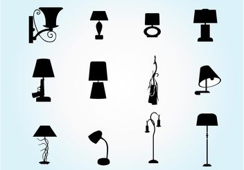 Lamp Silhouette Pack - Free vector #151797