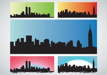 NYC Skyline - vector gratuit #151987 