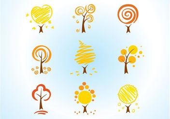 Cool Tree Icons - Free vector #152577