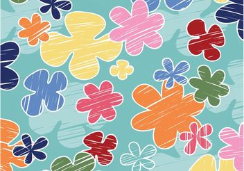 Cartoon Flowers Background - vector #152717 gratis